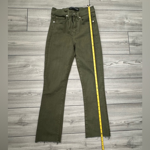 Veronica Beard Carly High Rise Kick Flare Jean in Olive Stone - Picture 9 of 11